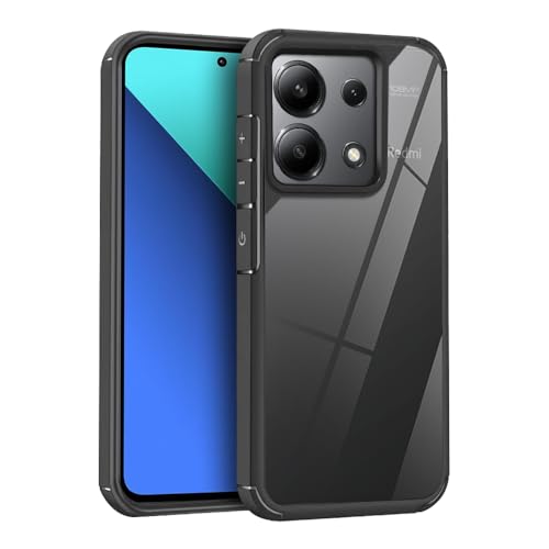 Loyhee Hülle für Xiaomi Redmi Note 13 4G, Stoßfest Militärstandard FallSchutz Handyhülle Transparent Kratzfeste PC Rückseite + TPU Bumper Anti-Fingerabdruck Schutzhülle - Schwarz Loyhee Hülle für Xiaomi Redmi Note 13 4G, Stoßfest Militärstandard FallSchutz Handyhülle Transparent Kratzfeste PC Rückseite + TPU Bumper Anti-Fingerabdruck Schutzhülle - Schwarz von Loyhee