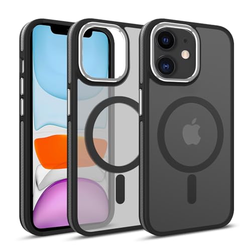 Loyhee Magnetische Hülle für iPhone 11, Kompatibel mit MagSafe, Transluzente Matte Militärschutz Stoßfest Handyhülle Anti-Kratzen Anti Fingerabdruck Schutzhülle - Schwarz Loyhee Magnetische Hülle für iPhone 11, Kompatibel mit MagSafe, Transluzente Matte Militärschutz Stoßfest Handyhülle Anti-Kratzen Anti Fingerabdruck Schutzhülle - Schwarz von Loyhee