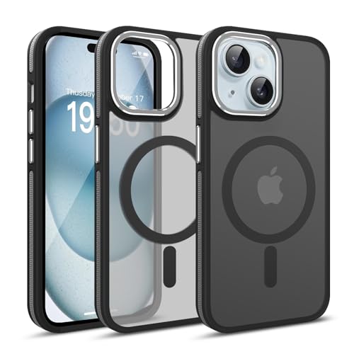 Loyhee Magnetische Hülle für iPhone 15, Kompatibel mit MagSafe, Transluzente Matte Militärschutz Stoßfest Handyhülle Anti-Kratzen Anti Fingerabdruck Schutzhülle - Schwarz Loyhee Magnetische Hülle für iPhone 15, Kompatibel mit MagSafe, Transluzente Matte Militärschutz Stoßfest Handyhülle Anti-Kratzen Anti Fingerabdruck Schutzhülle - Schwarz von Loyhee