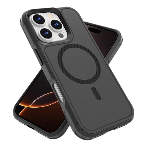 Loyhee Magnetische Hülle für iPhone 16 Pro Max, Kompatibel mit MagSafe, Militärschutz Stoßfest Anti-Rutsch Handyhülle Weiches TPU-Futter + Kratzfeste PC Rückseite Schutzhülle - Schwarz Loyhee Magnetische Hülle für iPhone 16 Pro Max, Kompatibel mit MagSafe, Militärschutz Stoßfest Anti-Rutsch Handyhülle Weiches TPU-Futter + Kratzfeste PC Rückseite Schutzhülle - Schwarz von Loyhee