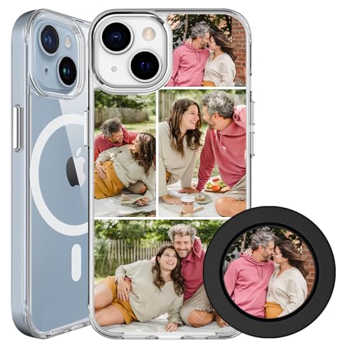 Loyobo Gestalten Sie Ihre eigene Pop-Handy-Buchse, personalisierbar, für iPhone 14 Plus, magnetisch, personalisierbar, militärischer Schutz, mit Handy-Ständer, kompatibel mit Magsafe, individueller von Loyobo