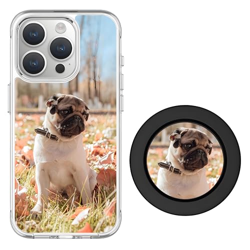 Entwerfen Sie Ihre eigene stark magnetische iPhone 16 Pro-Telefonhülle,kompatibel mit Magsafe,Kratzfeste,personalisierte Fotohülle für iPhone 16 Pro mit magnetischem Telefonständer von Loyobo