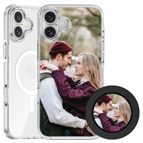 Loyobo Personalisierte Handyhülle für iPhone 16, mit magnetischem Handyständer, individuell, schlankes PC + TPU, individuelle Foto-Hülle, niedlicher Handy-Ständer, kompatibel mit Magsafe-Handyhülle Loyobo Personalisierte Handyhülle für iPhone 16, mit magnetischem Handyständer, individuell, schlankes PC + TPU, individuelle Foto-Hülle, niedlicher Handy-Ständer, kompatibel mit Magsafe-Handyhülle von Loyobo