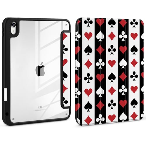 Loyrina Schutzhülle für iPad Air 27,9 cm (11 Zoll) M3 2025 M2 2024 mit Stifthalter, transparente Rückseite, leicht, stoßfest, TPU-Rand, dreifach faltbarer Ständer, automatischer Schlafmodus, niedliche von Loyrina