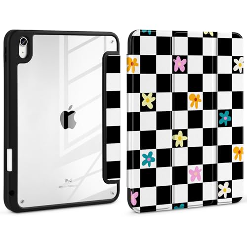 Loyrina Schutzhülle für iPad Air 27,9 cm (11 Zoll) M3 2025 M2 2024 mit Stifthalter, transparente Rückseite, leicht, stoßfest, TPU-Rand, dreifach faltbarer Ständer, automatischer Schlafmodus, niedliche von Loyrina