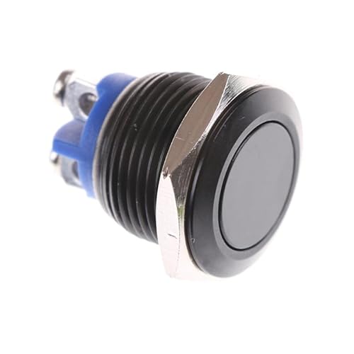 2 pcs Runder Startknopf, 16mm Metalldruckknopfschalter Start Taster Silber Momentaner Druckknopfschalter IP20 Edelstahltaste Startknopf Drucktaster Druckschalter Für Auto Truck Boat, Schwarz 2 pcs Runder Startknopf, 16mm Metalldruckknopfschalter Start Taster Silber Momentaner Druckknopfschalter IP20 Edelstahltaste Startknopf Drucktaster Druckschalter Für Auto Truck Boat, Schwarz von Lpolkvemelh