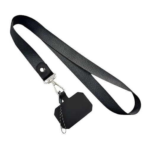 Handykette Universal, Einstellbar Halsband Schlüsselband mit 2 Aufklebenden Einlagen Kompatibel Verstellbar Handyband zum Umhängen aus Nylon Handschlaufe Kompatibel mit Alle Smartphones ,Schwarz Handykette Universal, Einstellbar Halsband Schlüsselband mit 2 Aufklebenden Einlagen Kompatibel Verstellbar Handyband zum Umhängen aus Nylon Handschlaufe Kompatibel mit Alle Smartphones ,Schwarz von Lpolkvemelh