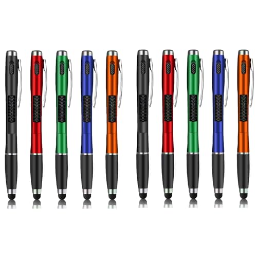 15 x Stylus Stifte mit Lichtspitze, 3-in-1, multifunktional, kapazitiver Stift mit LED-Taschenlampe, für Zuhause, Büros, Schulen, Schreiben im Dunkeln (15) von Lragvtbk