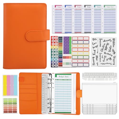 Budget Planner & Haushaltsbuch A6 – Effektiver Finanzplaner mit Umschlagmethode – Sparbuch mit Folien für Cash Stuffing – Startset für erfolgreiches Sparen und Budgetierung (grau) von Lrocotanc