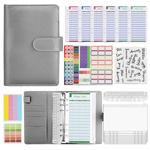 Budget Planner & Haushaltsbuch A6 – Effektiver Finanzplaner mit Umschlagmethode – Sparbuch mit Folien für Cash Stuffing – Startset für erfolgreiches Sparen und Budgetierung (orange) von Lrocotanc
