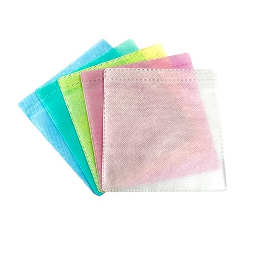 100 Stück bunte Premium-CD-/DVD-Hüllen, doppelseitig, Kunststoffhüllen mit Vliesstoff für CD/DVD/BluRay-Aufbewahrung 100 Stück bunte Premium-CD-/DVD-Hüllen, doppelseitig, Kunststoffhüllen mit Vliesstoff für CD/DVD/BluRay-Aufbewahrung von Lsenrioy