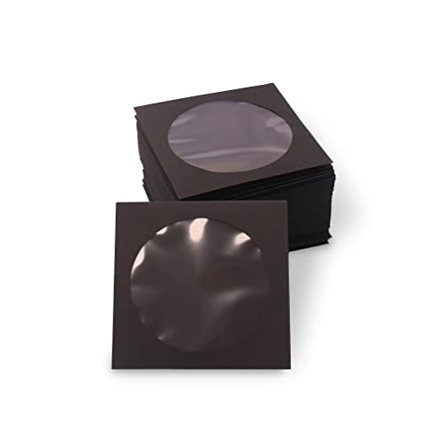 CD-/DVD-Hüllen, weißes Papier, CD-/DVD-Hüllen mit transparentem Fenster und Klappe, 120 g schwer, 100 Stück von Lsenrioy