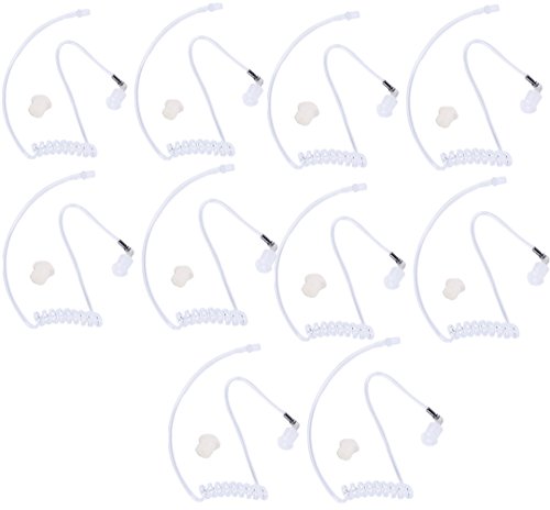Lsgoodcare Ersatz verdeckte akustische Luftspule Audio-Rohr mit Ohrstöpsel kompatibel für Motorola Kenwood Icom Yaesu Zwei-Wege-Funk FBI verdeckte akustische Rohr Ohrhörer Headset 10Pack Mehrweg Lsgoodcare Ersatz verdeckte akustische Luftspule Audio-Rohr mit Ohrstöpsel kompatibel für Motorola Kenwood Icom Yaesu Zwei-Wege-Funk FBI verdeckte akustische Rohr Ohrhörer Headset 10Pack Mehrweg von Lsgoodcare