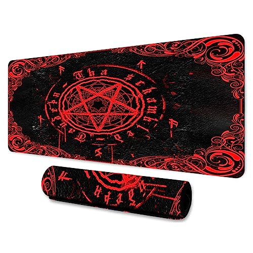 LshyMn Großes Wikinger-Mauspad, 80 x 30 cm, geheimnisvolle Magie, alte Rune, Fünf-Punkt-Sterne, grafisches Spiel-Mauspad für Büro, Computer, Schreibtisch, Dekoration BDXPMN257 LshyMn Großes Wikinger-Mauspad, 80 x 30 cm, geheimnisvolle Magie, alte Rune, Fünf-Punkt-Sterne, grafisches Spiel-Mauspad für Büro, Computer, Schreibtisch, Dekoration BDXPMN257 von LshyMn