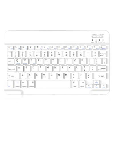Lsmmpoba Ultradünn Deutsche Bluetooth Tastatur mit deutschem Layout QWERTZ für iPad Air/Pro/Mini/iPad 11/10.9/10.2/9.7/Samsung/iPhone/Android, Weiß Lsmmpoba Ultradünn Deutsche Bluetooth Tastatur mit deutschem Layout QWERTZ für iPad Air/Pro/Mini/iPad 11/10.9/10.2/9.7/Samsung/iPhone/Android, Weiß von Lsmmpoba