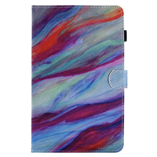 Galaxy Tab A 8.0 Inch 2017 Hülle, Lspcase Flip Schutzhülle PU Leder Brieftasche Stand Case Cover mit Auto Schlaf/Aufwach und Stifthalter für Samsung Galaxy Tab A 8.7 SM-T380 / SM-T385 Aquarell von Lspcase