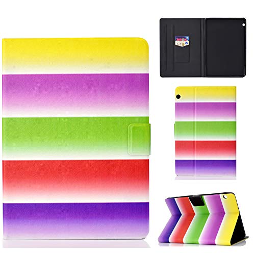 Huawei Mediapad T3 10 Schutzhülle, Lspcase Huawei Tablet T3 10 Lederhülle Brieftasche Flip Case Cover Standfunktion Card Holder Tasche Etui für Huawei Mediapad T3 10 9.6 Zoll - Regenbogen von Lspcase