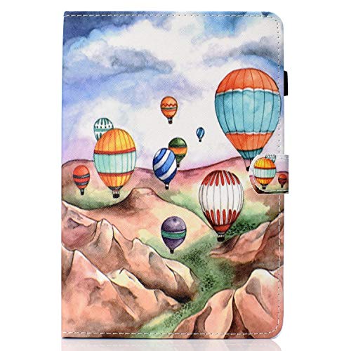 Lspcase Galaxy Tab A 10.5 Zoll Hülle PU Leder Flip Tasche Case Magnetvers Stand Tablet Schutzhülle mit Auto Schlafen/Aufwachen Funktion für Samsung Galaxy Tab A 10.5 SM-T590 SM-T595 Heißluftballon von Lspcase