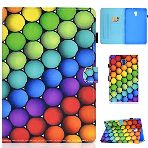 Lspcase Galaxy Tab A 10.5 Zoll Hülle PU Leder Flip Tasche Case Magnetvers Stand Tablet Schutzhülle mit Auto Schlafen/Aufwachen Funktion für Samsung Galaxy Tab A 10.5 SM-T590 SM-T595 Bunter Ball von Lspcase