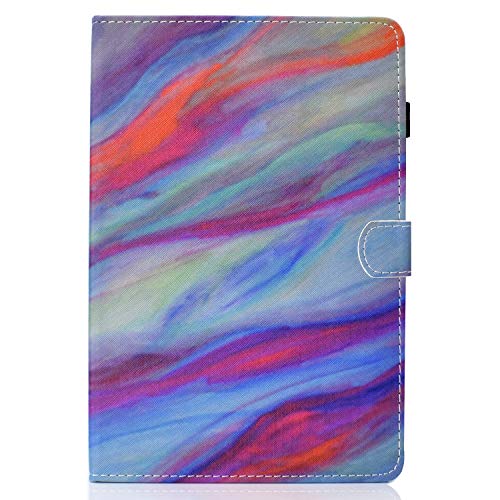 Lspcase Galaxy Tab A 10.5 Zoll Hülle PU Leder Flip Tasche Case Magnetvers Stand Tablet Schutzhülle mit Auto Schlafen/Aufwachen Funktion für Samsung Galaxy Tab A 10.5 SM-T590 SM-T595 Farbiger Marmor von Lspcase