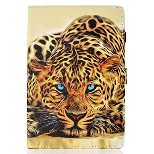 Lspcase Galaxy Tab A 10.5 Zoll Hülle PU Leder Flip Tasche Case Magnetvers Stand Tablet Schutzhülle mit Auto Schlafen/Aufwachen Funktion für Samsung Galaxy Tab A 10.5 SM-T590 SM-T595 Leopard von Lspcase