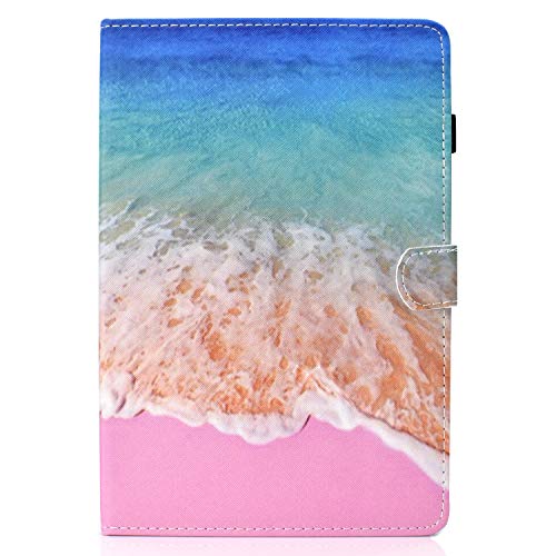 Lspcase Galaxy Tab A 10.5 Zoll Hülle PU Leder Flip Tasche Case Magnetvers Stand Tablet Schutzhülle mit Auto Schlafen/Aufwachen Funktion für Samsung Galaxy Tab A 10.5 SM-T590 SM-T595 Ozean von Lspcase