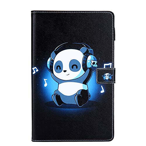 Lspcase Galaxy Tab A 8.0 2019 Hülle Mehrere Winkel Stand Schutzhülle Brieftasche Flip Cover Etui mit Stifthalter und Kartenschlitz für Samsung Galaxy Tab A 8 SM-T290 / SM-T295 Musik Panda von Lspcase