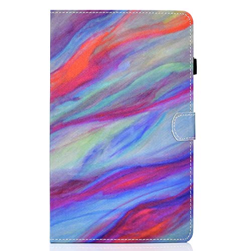 Lspcase Hülle für Samsung Galaxy Tab S5e 10.5 Zoll SM-T720 SM-T725 Schutzhülle PU Leder Flip Tasche Case Smart Lederhülle mit Stifthalter, Stand und Auto Schlaf/Wachen Funktion Etui Aquarell von Lspcase