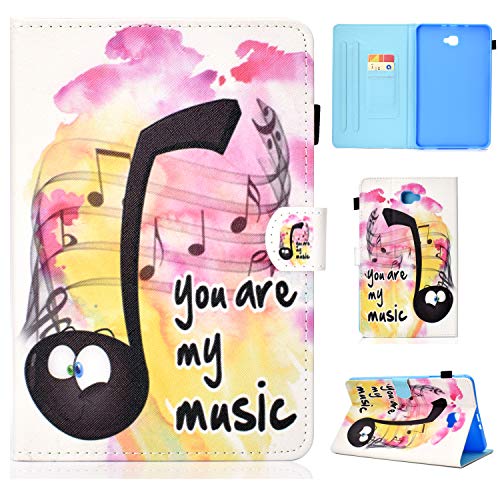 Lspcase Hülle für Samsung Tab A6 10.1 SM-T580 / SM-T585 PU Leder Case Magnetisch Flip Cover Etui mit Auto Schlaf/Aufwach Funktion und Stifthalter für Samsung Galaxy Tab A 10.1 Zoll 2016 Husky Hund von Lspcase