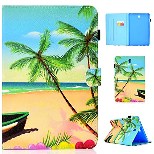 Lspcase Samsung Tab S4 10.5 Hülle - PU Leder Stand Folio Flip Smart Schutzhülle Auto Schlaf/Wach Funktion mit Magnetic Stifthalter für Samsung Galaxy Tab S4 10.5 Zoll SM-T830 T837 Strand von Lspcase
