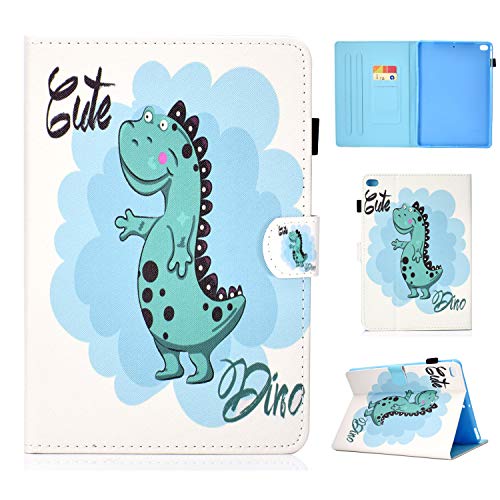 Lspcase iPad 9.7 Zoll Hülle 5./6. Generation PU Leder Hülle Brieftasche Flip Stand Schuthülle Tasche iPad Air/Air 2 Hülle Con Auto Schlaf Funktion für iPad 2017/iPad 2018,iPad Air/Air 2 Dinosaurier von Lspcase