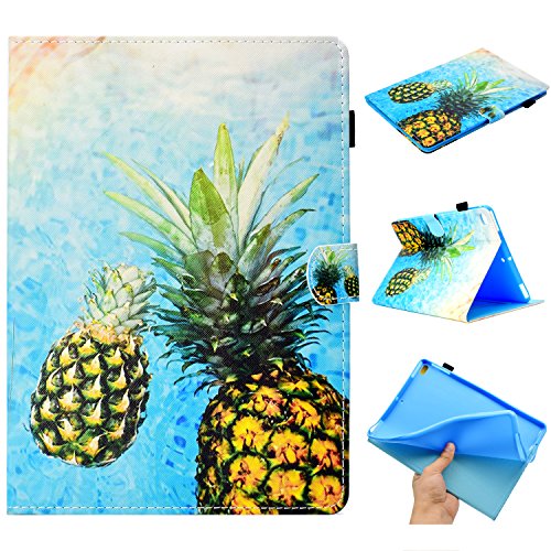 Lspcase iPad 9.7 Zoll Hülle 5./6. Generation PU Leder Hülle Brieftasche Flip Stand Schuthülle Tasche iPad Air/Air 2 Hülle Con Auto Schlaf Funktion für iPad 2017/iPad 2018,iPad Air/Air 2 Ananas von Lspcase