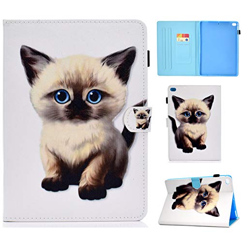 Lspcase iPad 9.7 Zoll Hülle 5./6. Generation PU Leder Hülle Brieftasche Flip Stand Schuthülle Tasche iPad Air/Air 2 Hülle Con Auto Schlaf Funktion für iPad 2017/iPad 2018,iPad Air/Air 2 Katze von Lspcase