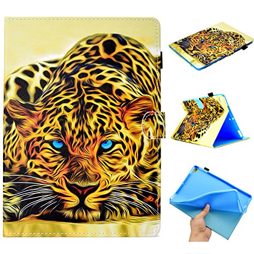 Lspcase iPad 9.7 Zoll Hülle 5./6. Generation PU Leder Hülle Brieftasche Flip Stand Schuthülle Tasche iPad Air/Air 2 Hülle Con Auto Schlaf Funktion für iPad 2017/iPad 2018,iPad Air/Air 2 Leopard von Lspcase