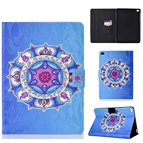 Lspcase iPad 9.7 Zoll Hülle 5./6. Generation PU Leder Hülle Brieftasche Flip Stand Schuthülle Tasche iPad Air/Air 2 Hülle Con Auto Schlaf Funktion für iPad 2017/iPad 2018,iPad Air/Air 2 Mandala von Lspcase