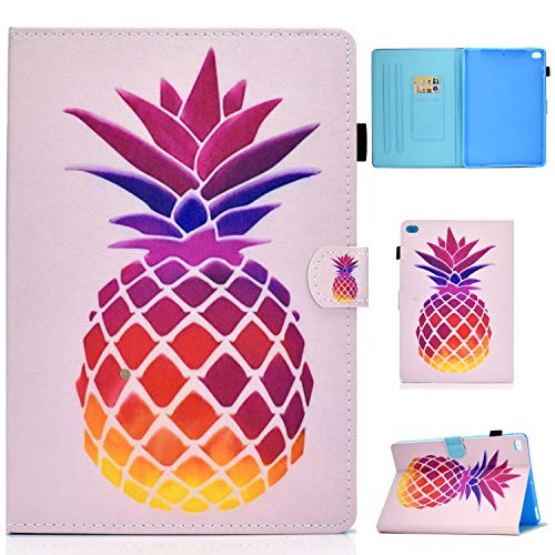 Lspcase iPad 9.7 Zoll Hülle 5./6. Generation PU Leder Hülle Brieftasche Flip Stand Schuthülle Tasche iPad Air/Air 2 Hülle Con Auto Schlaf Funktion für iPad 2017/iPad 2018,iPad Air/Air 2 Rosa Ananas von Lspcase