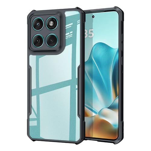Ltezixal Schutzhülle kompatibel mit Motorola Edge 60 Fusion, [sturzsicher] [schweißfest] [Fingerabdrucksicher] Stoßfeste Schutzhülle für Motorola Edge 60 Fusion, Schwarz von Ltezixal