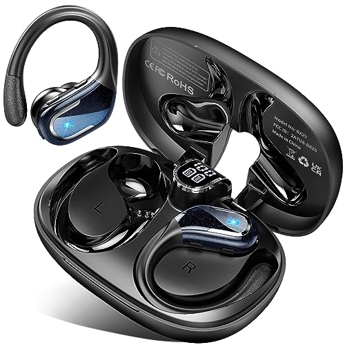 Bluetooth Kopfhörer Sport, 75H Kopfhörer Kabellos Bluetooth 5.3 Tiefer Bass mit CVC8.0 Mic, 2023 In Ear Kopfhörer Noise Cancelling Earbuds HiFi Stereo, LED-Anzeige, USB-C, IP7 wasserdichte Ohrhörer von Ltinist