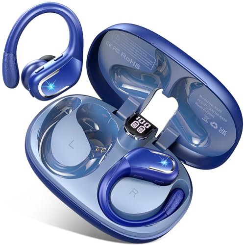 Ltinist Bluetooth Kopfhörer Sport, 75H Kopfhörer Kabellos Bluetooth 5.3 ENC HD Anruf Bluetooth Kopfhörer in Ear mit Stereo, IP7 wasserdichte Ohrhörer, Blau von Ltinist