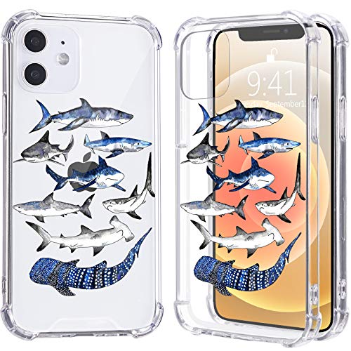 LuGeKe Coole Schutzhülle mit Hai-Aufdruck für iPhone 14 Pro, Ocean Life klares, weiches TPU, flexibler Ganzkörper-Airbag, stoßfeste Schutzhülle für Mädchen und Frauen, Stoßstangenschutz, Handyhülle LuGeKe Coole Schutzhülle mit Hai-Aufdruck für iPhone 14 Pro, Ocean Life klares, weiches TPU, flexibler Ganzkörper-Airbag, stoßfeste Schutzhülle für Mädchen und Frauen, Stoßstangenschutz, Handyhülle von LuGeKe