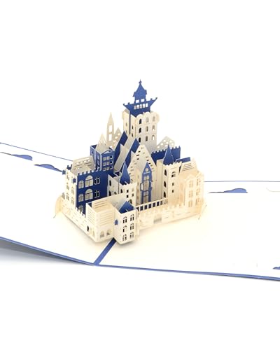 LuLu 3D Pop Up Karte - Schloss Burg Castle Geburtstagskarte & Dankeskarte für Geschenk, Gutschein, Weihnachten, Einladung, Geburtstag & Glückwunschkarte von LuLu