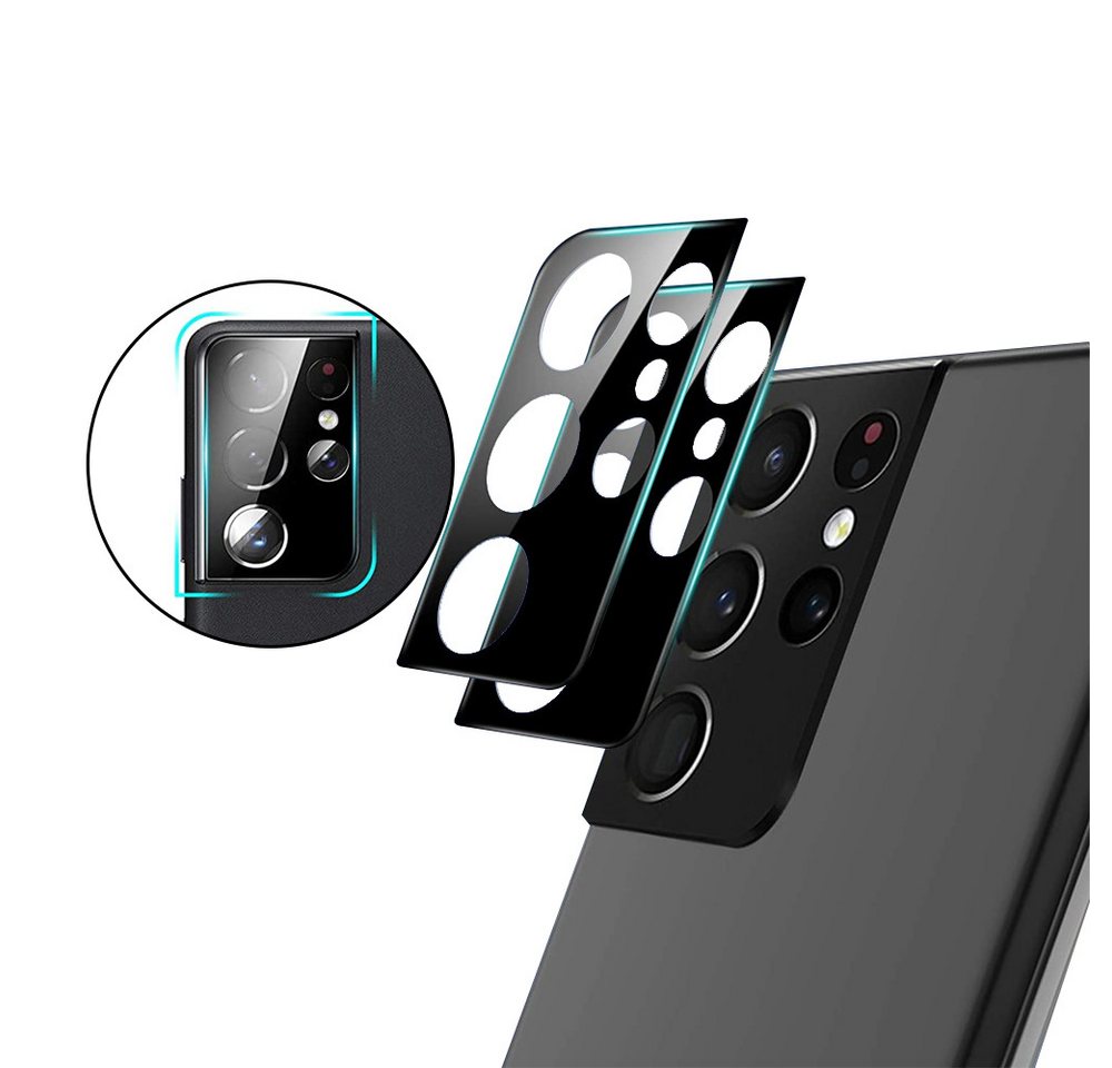 Lubgitsr Schutzfolie 2Pcs Kameraschutz Schutzfolie Kompatibel mit Samsung Galaxy S21 Ultra, (2-St) von Lubgitsr