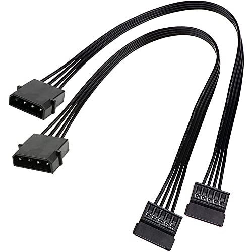 Lubrol Molex IDE 4 Pin Stecker 15 Pin Buchse SATA Konverter Adapter Kabel Festplatte Laufwerk HDD SSD VerläNgerung Kabel, von Lubrol