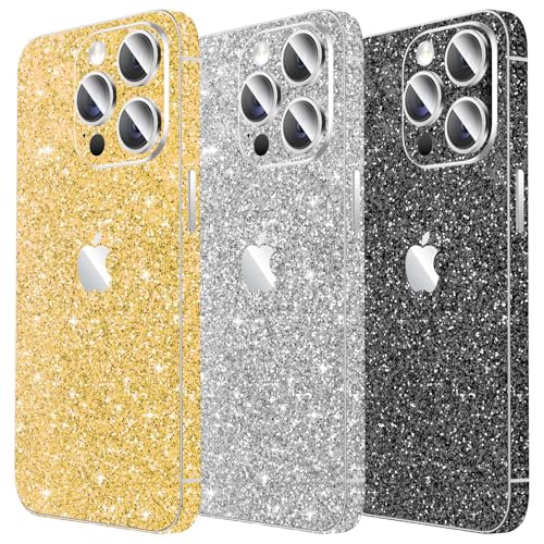 3 Stück Funkelnder Skin Schutz für iPhone, LucBuy Glitzer Glänzender Aufkleber für die Kanten der Gesamten Abdeckung, Schutz für die Rückseite, Luxuriöse Handydekorationen für iPhone 16 Pro Max 3 Stück Funkelnder Skin Schutz für iPhone, LucBuy Glitzer Glänzender Aufkleber für die Kanten der Gesamten Abdeckung, Schutz für die Rückseite, Luxuriöse Handydekorationen für iPhone 16 Pro Max von LucBuy