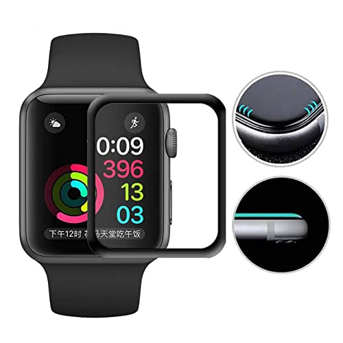 LucBuy 2 Stücke Displayschutzfolie für Apple Watch Serie 1-6/SE 38 40 42 44 mm, iWatch HD TPU-Folie Weicher Schutz Full Cover mit gebogener Kante 3D Kratzfeste Version (2 Stücke-45mm (Series 7)) von LucBuy