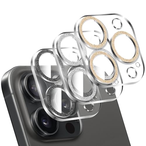 LucBuy 3 Stück Funkelnder Kameraschutz für iPhone 11 Pro/iPhone 11 Pro Max, Komplett Durchsichtige Acrylabdeckung, Buntem Glitzer Dekorationsdesign für den Kamera Schutz auf der Rückseite LucBuy 3 Stück Funkelnder Kameraschutz für iPhone 11 Pro/iPhone 11 Pro Max, Komplett Durchsichtige Acrylabdeckung, Buntem Glitzer Dekorationsdesign für den Kamera Schutz auf der Rückseite von LucBuy