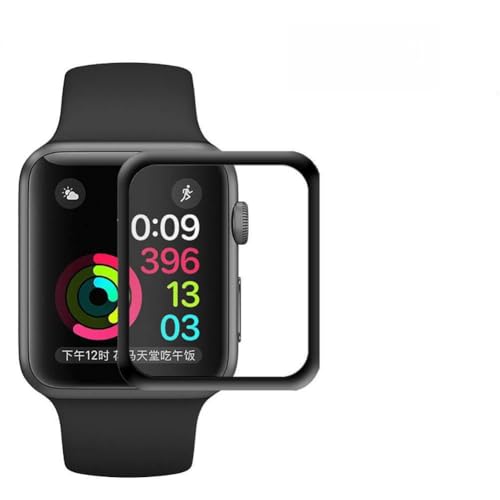 LucBuy Displayschutz kompatibel für Apple Watch Series 1/2/3 42MM, 2 Stück HD TPU Folie Soft Protection Vollständige Abdeckung mit Curved Edge 3D Kratzfeste Version für iWatch (Series 1/2/3, 42MM) von LucBuy