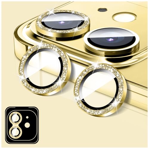 LucBuy Kamera Schutz für iPhone 12/iPhone 12 Mini, Glitzer 9H Hartglas Kamera-Abdeckung Filmaufkleber, Automatisch Ausrichtende Einzelne Metallringe, Glänzendes Handyzubehör LucBuy Kamera Schutz für iPhone 12/iPhone 12 Mini, Glitzer 9H Hartglas Kamera-Abdeckung Filmaufkleber, Automatisch Ausrichtende Einzelne Metallringe, Glänzendes Handyzubehör von LucBuy