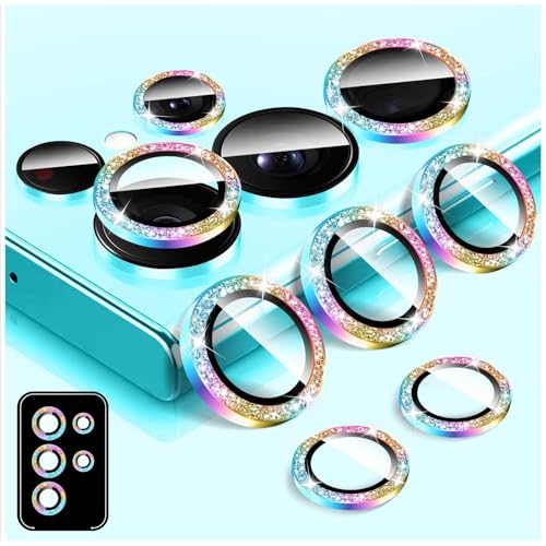 LucBuy Kameraschutz für Samsung Galaxy S22 Ultra, Glitzernder Displayschutz aus Gehärtetem Glas für Die Kameraabdeckung, Automatisch Ausrichtender Displayschutz mit Individuellem Metallring LucBuy Kameraschutz für Samsung Galaxy S22 Ultra, Glitzernder Displayschutz aus Gehärtetem Glas für Die Kameraabdeckung, Automatisch Ausrichtender Displayschutz mit Individuellem Metallring von LucBuy