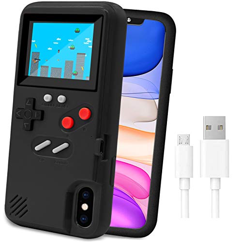 LucBuy Spielekonsolenhülle für iPhone, Schutzhülle mit Eigener Stromversorgung und 36 Spielen,Cooles Farbdisplay,Stoßfeste Videospiel-Handytasche für iPhone X/XS - Schwarz LucBuy Spielekonsolenhülle für iPhone, Schutzhülle mit Eigener Stromversorgung und 36 Spielen,Cooles Farbdisplay,Stoßfeste Videospiel-Handytasche für iPhone X/XS - Schwarz von LucBuy